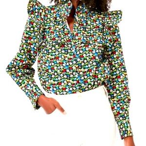 Tuckernuck Shroom Floral Winnie Blouse size XL